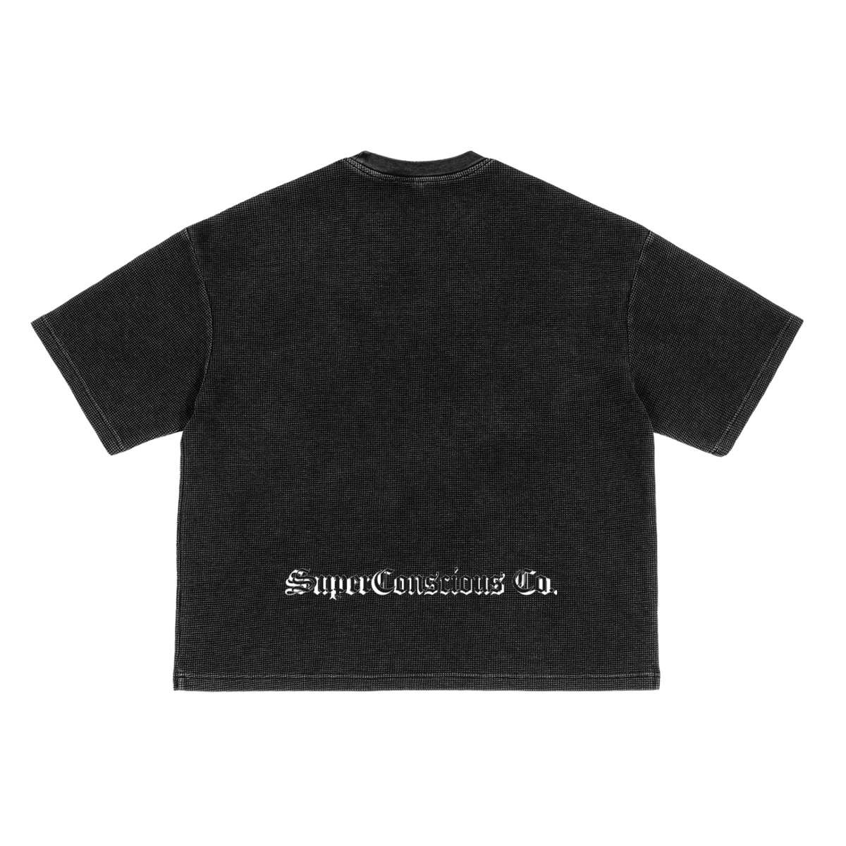 SuperConsciousCo. Waffle-Texture Washed Boxy T-Shirt image 1