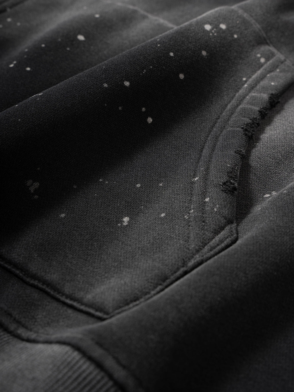 Vintage Wash Frayed Fleece Hoodie - 360 GSM image 12