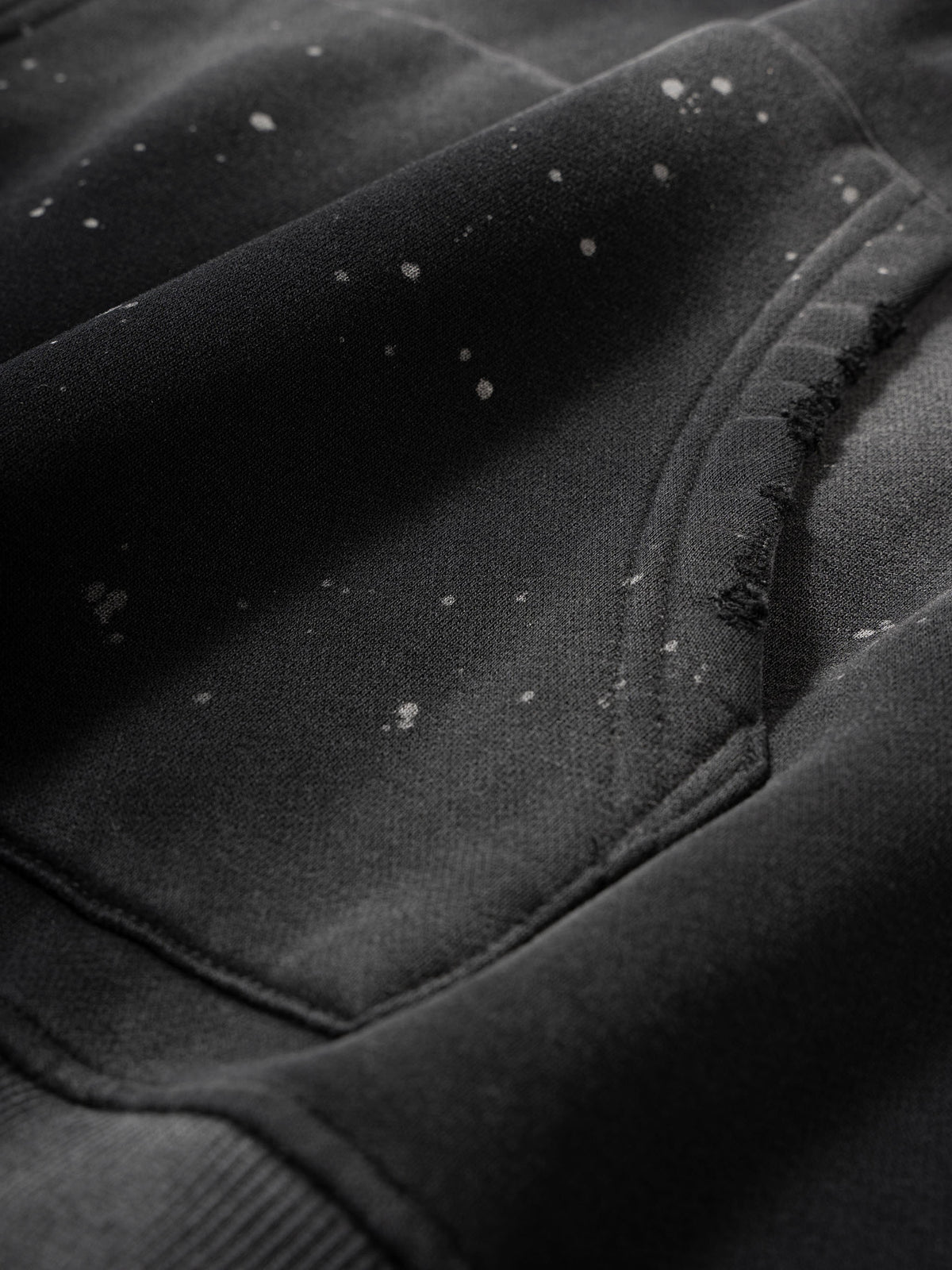 Vintage Wash Frayed Fleece Hoodie - 360 GSM image 12