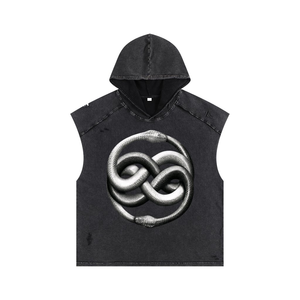 Snow Washed Boxy Hooded Tank Top image 5