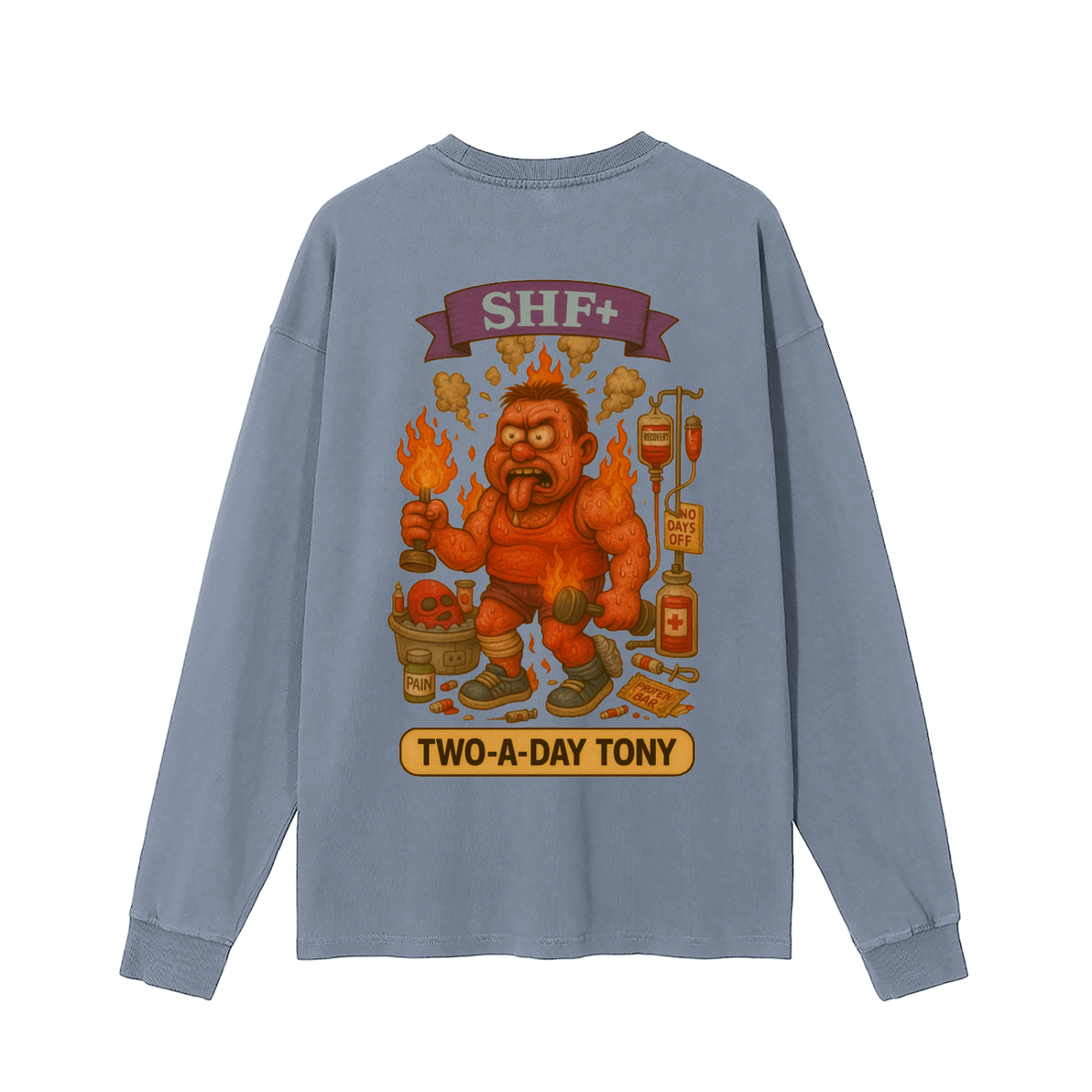 SHF+ Two a Day Tony Enzyme Washed Long Sleeve T-shirt image 0