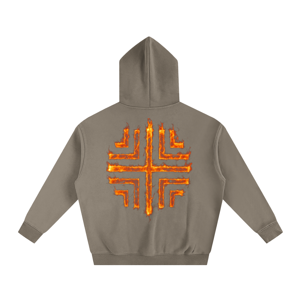 SHF+ On Fire Oversize Fleeced Hoodie image 6