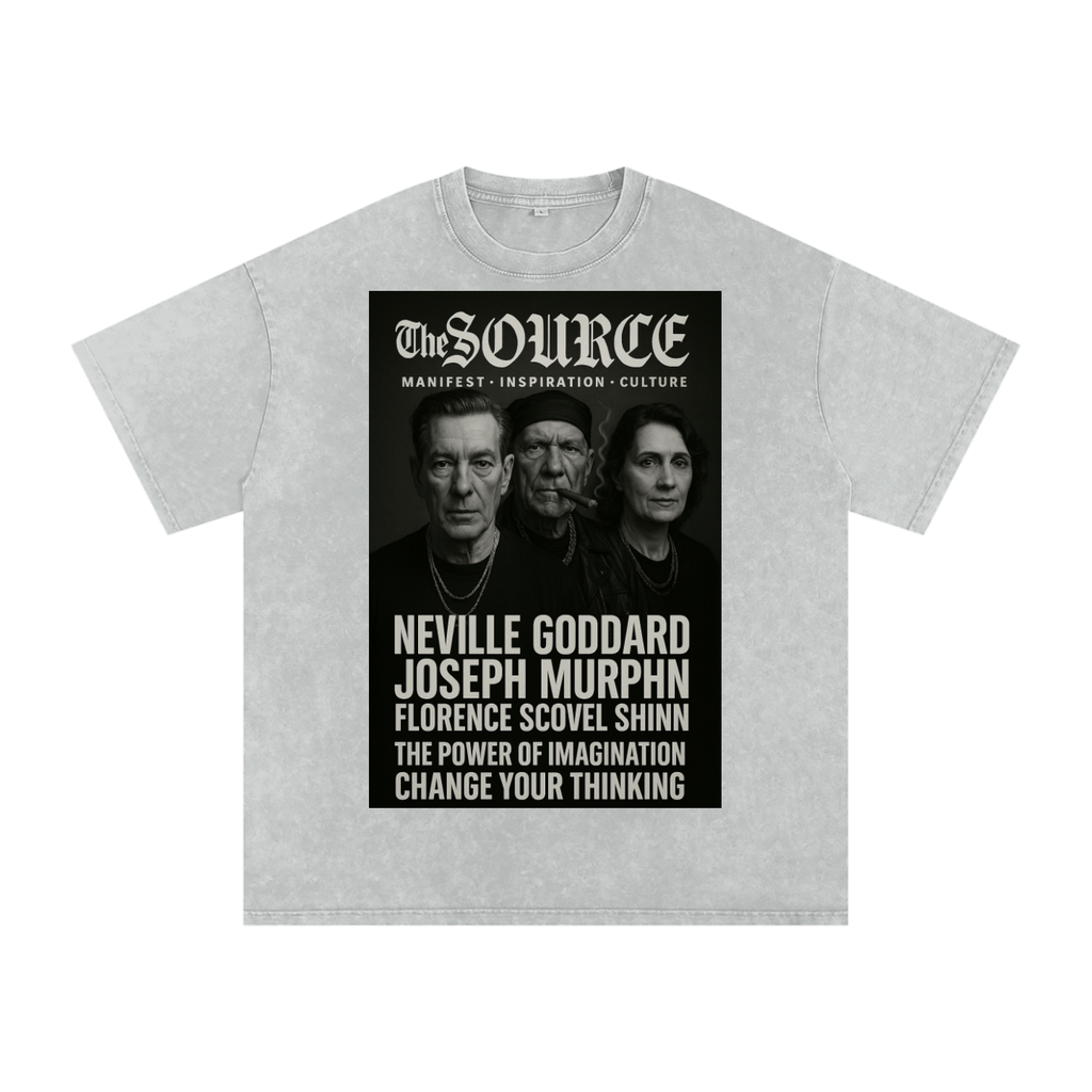 Source imagination Tour Acid Wash Oversize T-Shirt - 250 GSM image 2