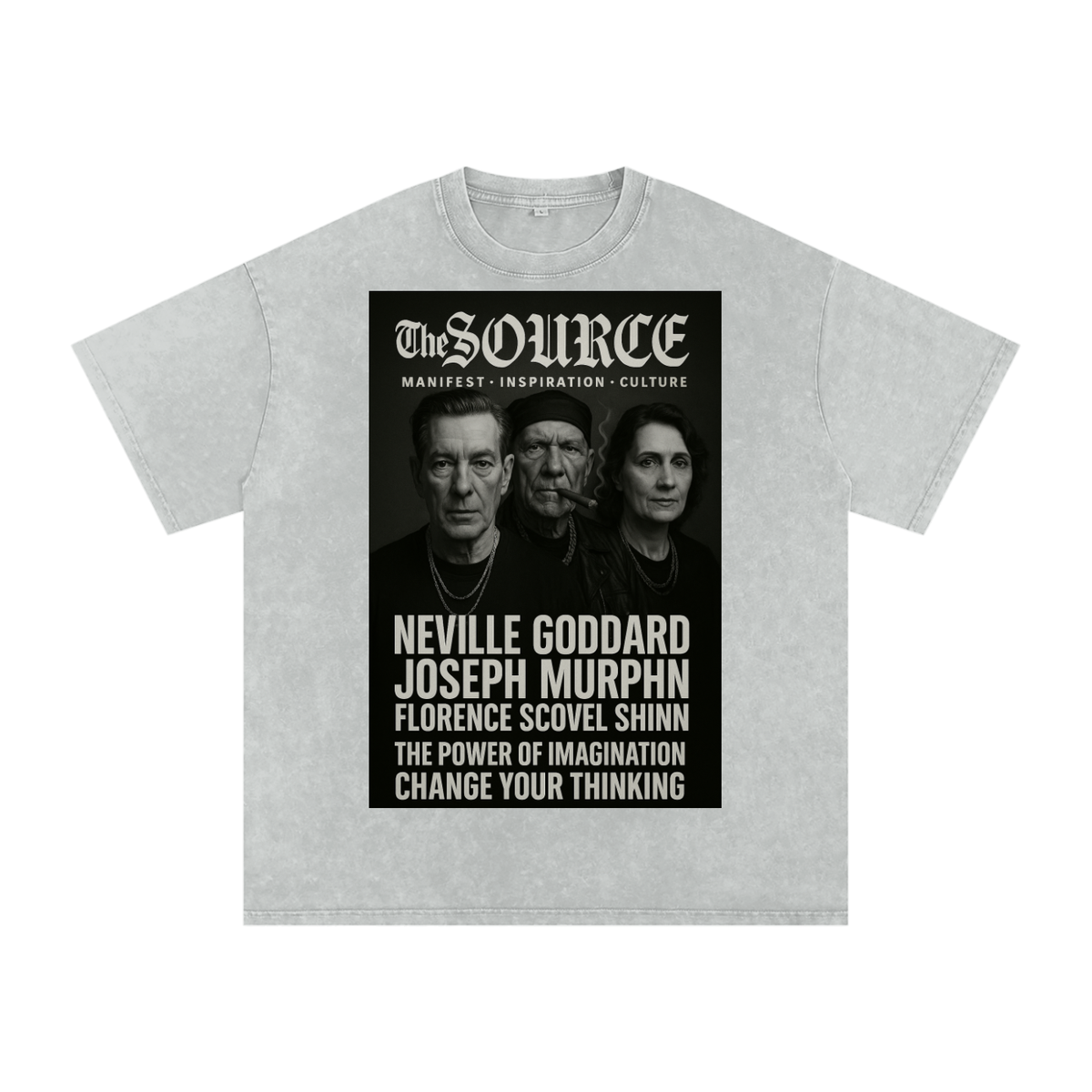 Source imagination Tour Acid Wash Oversize T-Shirt - 250 GSM image 2