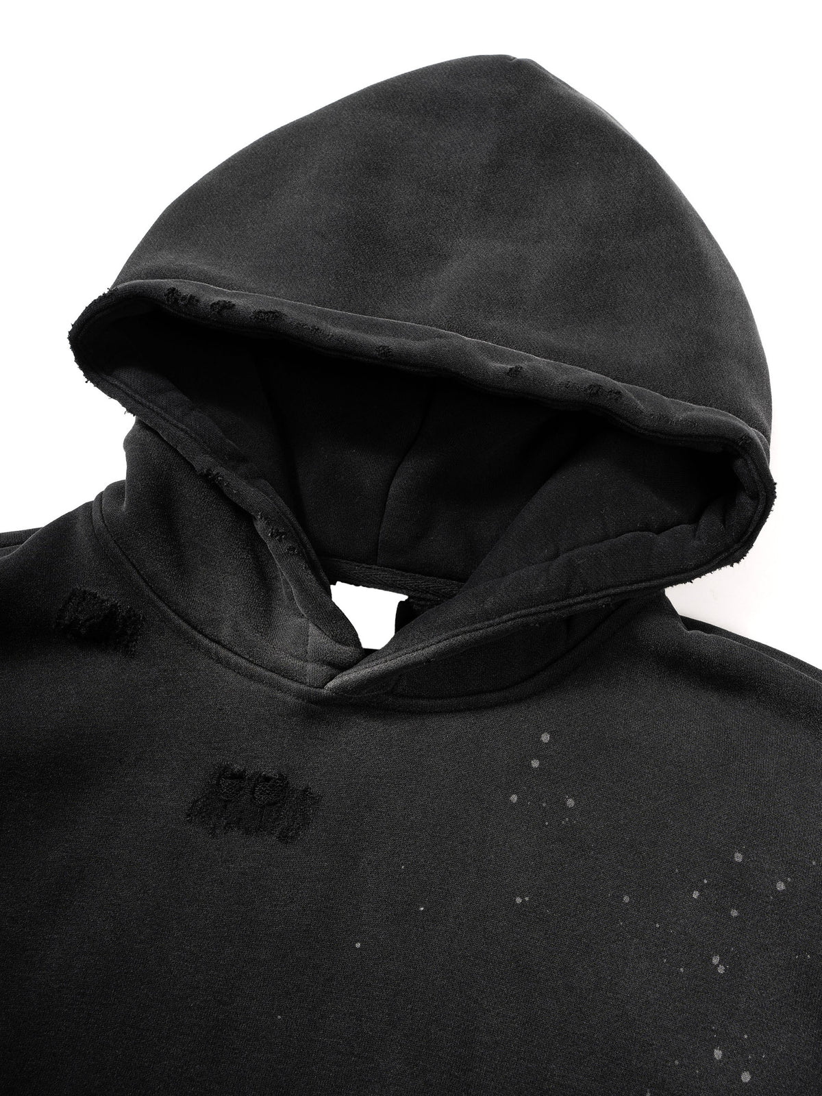 Vintage Wash Frayed Fleece Hoodie - 360 GSM image 13