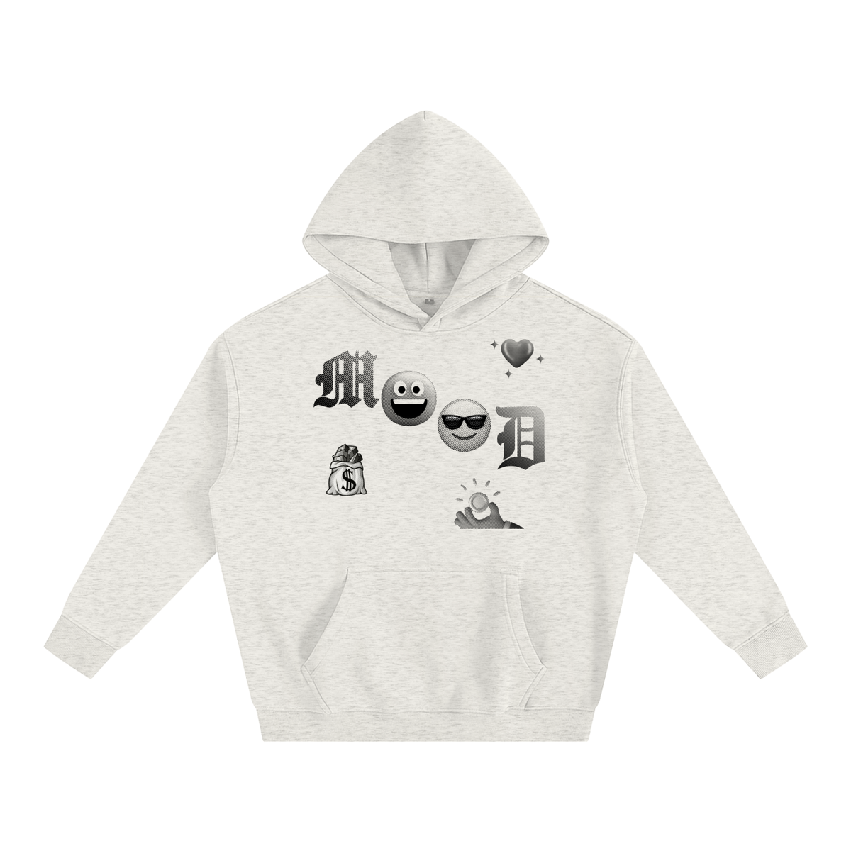 Emoji Mood Oversize Fleeced Hoodie image 7