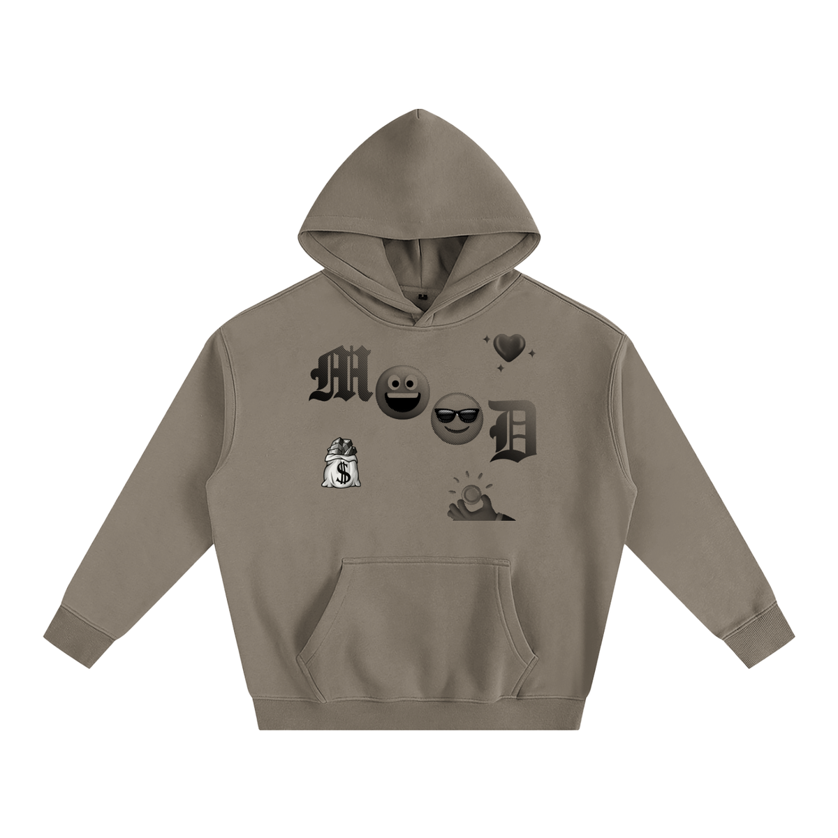 Emoji Mood Oversize Fleeced Hoodie image 0