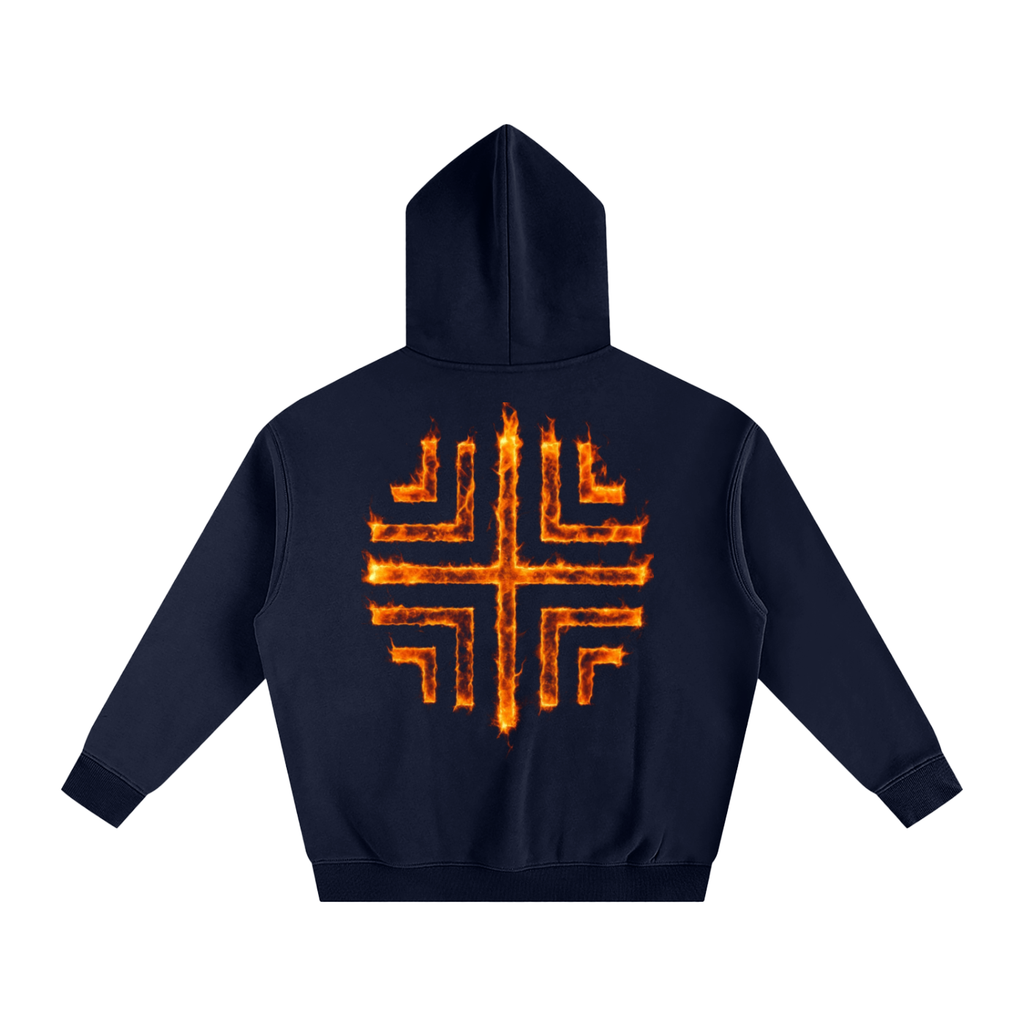 SHF+ On Fire Oversize Fleeced Hoodie image 1